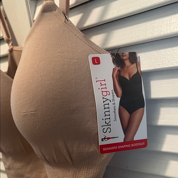 #1443= Beige One-Piece Bodysuit & Adjustable Soft Stretchy Material - Picture 3 of 5